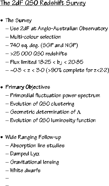 Survey paramters and objectives